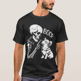 Camiseta Corgi Dog Boop Hand Skeleton Halloween Spooky