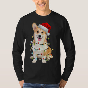 Camiseta Corgi Dog Christmas Light