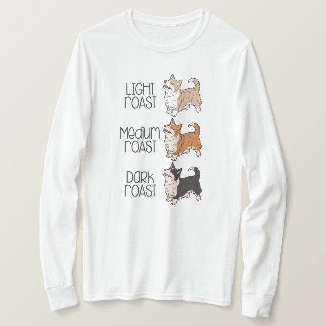 Camiseta Corgi Dog & Coffee (Anverso del diseño)