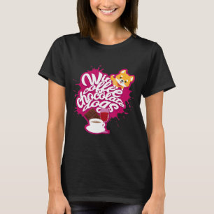 Camiseta Corgi Dog Corgi Dog Drinking Coffee Red Wine