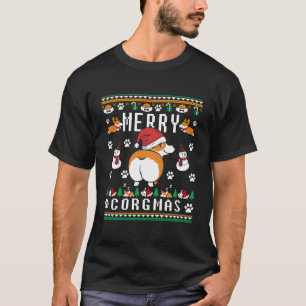 Camiseta Corgi Dog Curioso Feo De Los Navidades De Los Corg