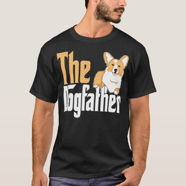 Camiseta Corgi Dog Dad Dogfather Dogs Daddy Father (Anverso)