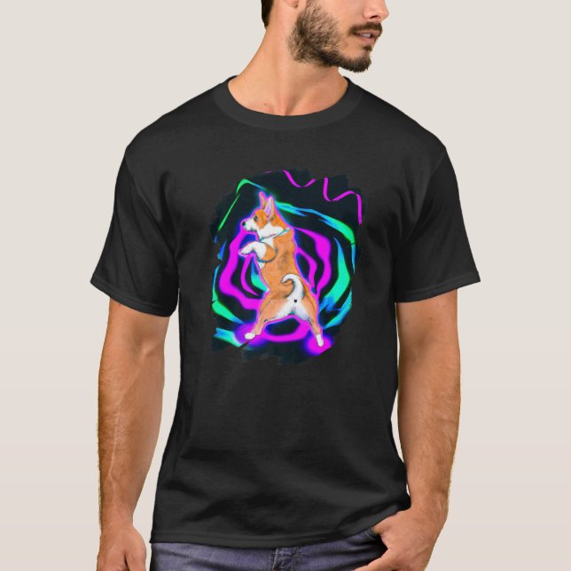 Camiseta Corgi Dog Dancing Retro Bailarina (Anverso)