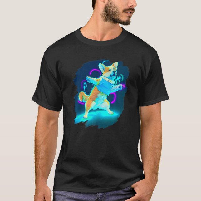 Camiseta Corgi Dog Dancing Retro Bailarina (Anverso)