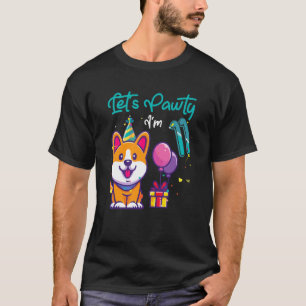 Camiseta Corgi Dog de 11 años 11º cumpleaños, Fiesta