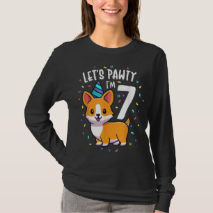 Camiseta Corgi Dog, de 7 años, ama de 7 años, fiesta de cum