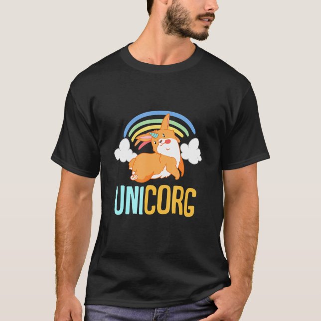 Camiseta Corgi Dog de Unicornio (Anverso)