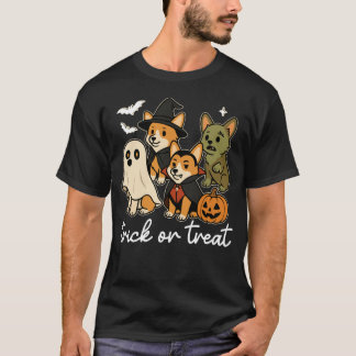 Camiseta Corgi Dog Halloween Costume Spooky