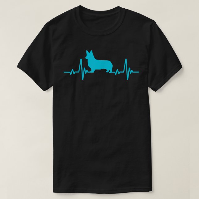 Camiseta Corgi Dog Heartbeat Corgi Dad52 (Diseño del anverso)