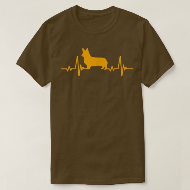 Camiseta Corgi Dog Heartbeat Corgi Dad -340 (Diseño del anverso)