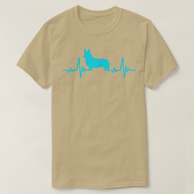 Camiseta Corgi Dog Heartbeat Corgi Dad-341 (Diseño del anverso)