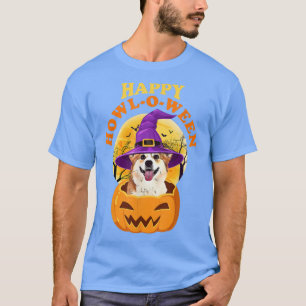 Camiseta Corgi Dog HowlOWeen Witch Funny Halloween