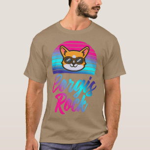 Camiseta Corgi Dog Lovercorgis Rock Corgi Perro Con Gafas D