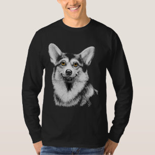 Camiseta Corgi Dog Minimal Animal Line Art Realistic Modern
