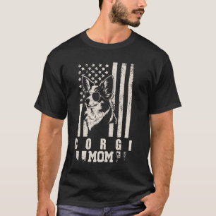 Camiseta Corgi Dog Mom American Flag Gifts for Women Mama D