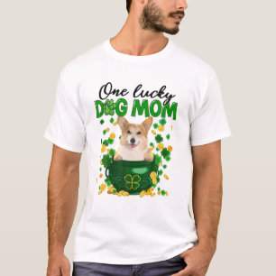 Camiseta Corgi Dog Mom Irish Green Shamrock St Patrick's Da