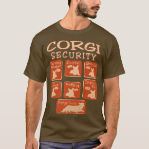 Camiseta Corgi Dog Security Funny Corgi Mascotas Amantes Co