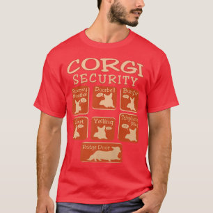 Camiseta Corgi Dog Security Funny Corgi Mascotas Amantes Co