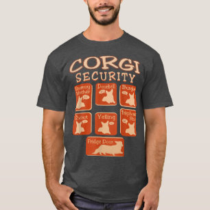 Camiseta Corgi Dog Security Funny Corgi Mascotas Amantes Co