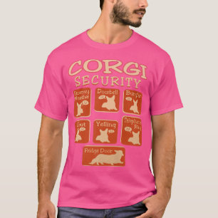 Camiseta Corgi Dog Security Funny Corgi Mascotas Amantes Co
