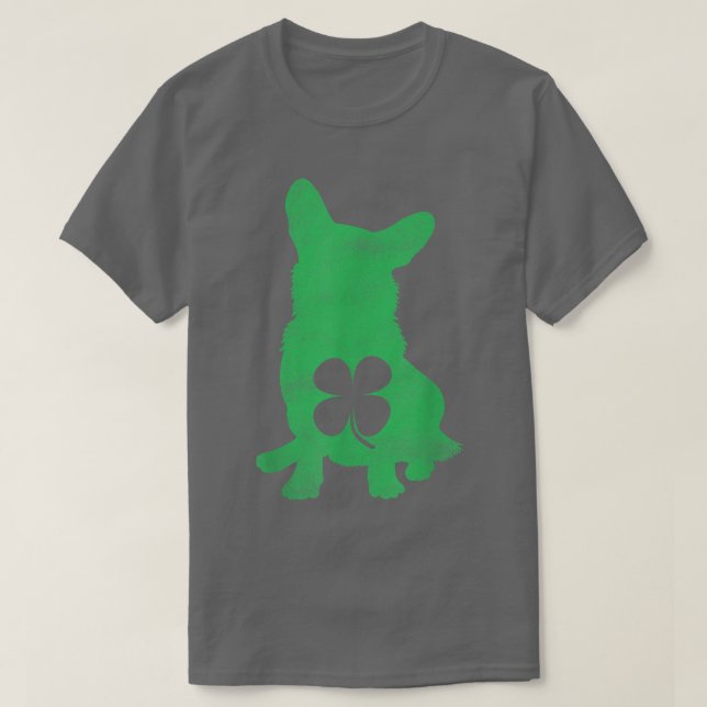 Camiseta Corgi Dog Shamrock St  (Diseño del anverso)