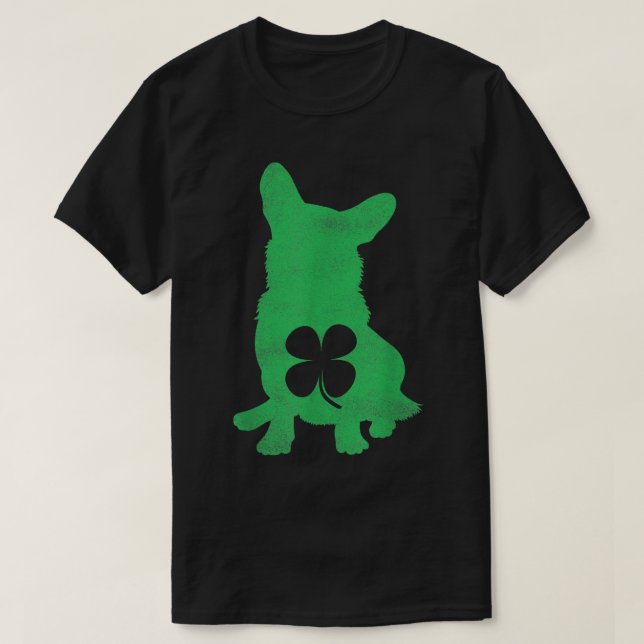 Camiseta Corgi Dog Shamrock St (Diseño del anverso)