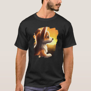 Camiseta Corgi Dog Sunset Vintage Retro Corgis Perros 1