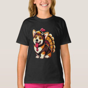 Camiseta Corgi Dog Turquía Disfraz de Acción de Gracias