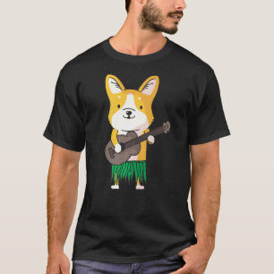 Camiseta Corgi Dog Ukulele Luau Cute Hawaii