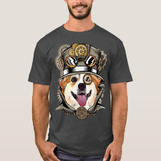Camiseta Corgi Dog Vidrio Medieval Gótico Steampunk