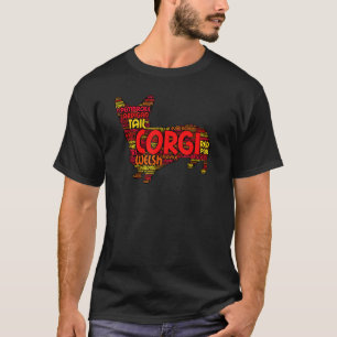 Camiseta Corgi Dog Word Art