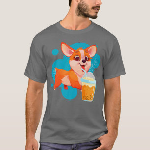 Camiseta Corgi Dog Y Boba Tea Funny Kawaii Bubble Tea Lov
