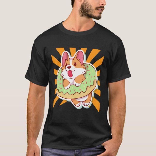 Camiseta Corgi Donut Adorable (Anverso)