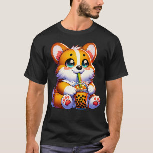 Camiseta Corgi Drinking Boba