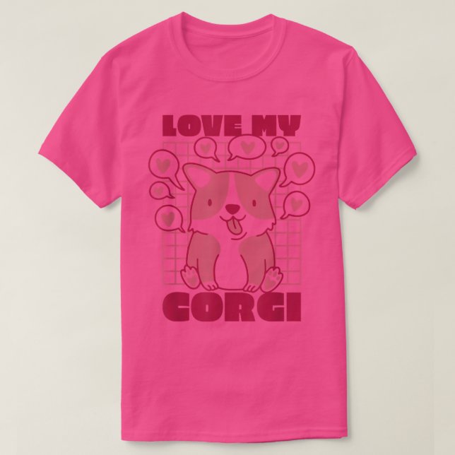 Camiseta Corgi Dueño Funny Corgi Tee (Diseño del anverso)