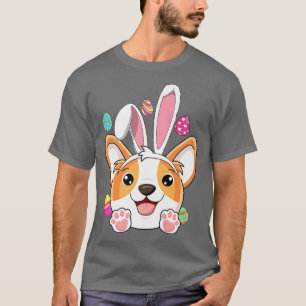 Camiseta Corgi Easter Bunny Rabbit Ears Corgi Lover Egun