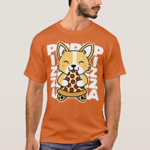 Camiseta Corgi Eating Pizza