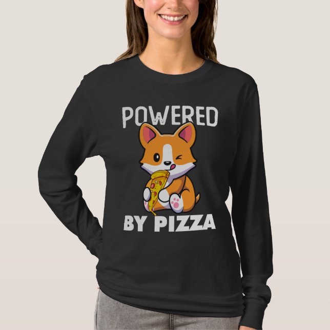 Camiseta Corgi Eating Pizza Funny Corgi Pizza 88 (Anverso)