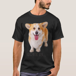 Camiseta Corgi El Amor Es Mamá Perro Papá Cachorro Mascota