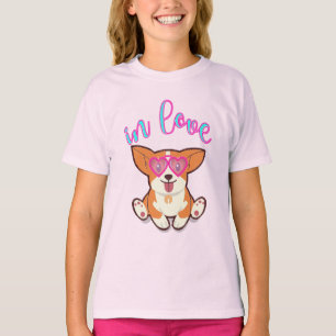 Camiseta corgi en amor