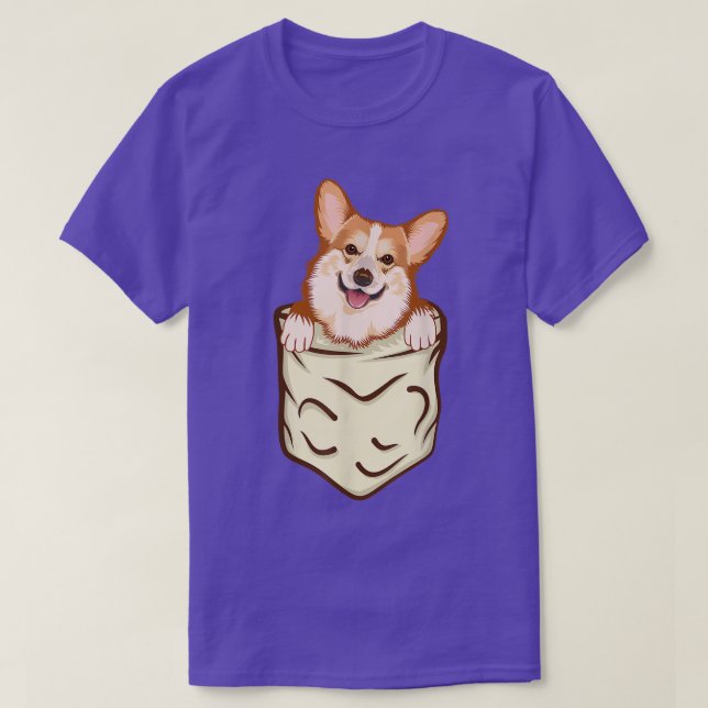 Camiseta Corgi En Bolsillo, Graciosos Regalos De Amante De  (Diseño del anverso)