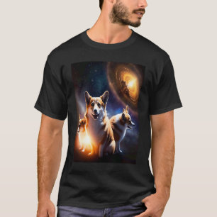 Camiseta Corgi En El Espacio Con Donas Corgi Lindo Chicos C