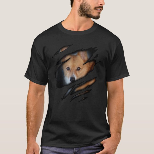 Camiseta Corgi en mí pedigree de perro (Anverso)