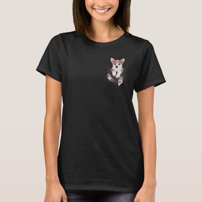 Camiseta Corgi En Pocket Corgi (Anverso)