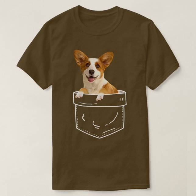 Camiseta Corgi En Pocket Corgi Perro Lover  (Diseño del anverso)