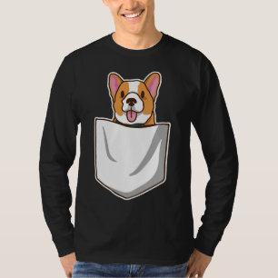 Camiseta Corgi En Pocket Funny Corgi Loco Perro