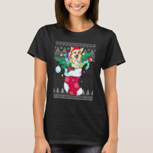 Camiseta Corgi En Sock Navidades Graciosos Pajama Xmas San