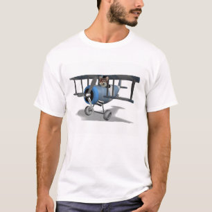 Camiseta Corgi en un aeroplano