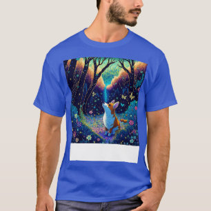 Camiseta Corgi en un bosque mágico rodeado de mariposas