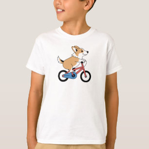 Camiseta Corgi en una Bicicleta